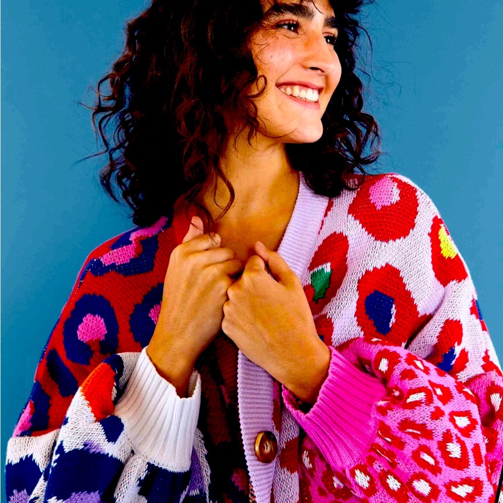 Farm rio leopard cardigan